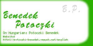 benedek potoczki business card